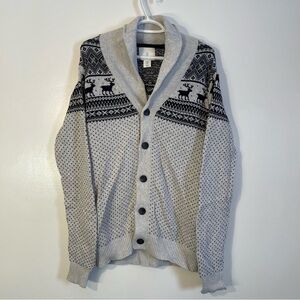 Aspen Knitted Winter Deer Themed Cardigan - Woman’s Small